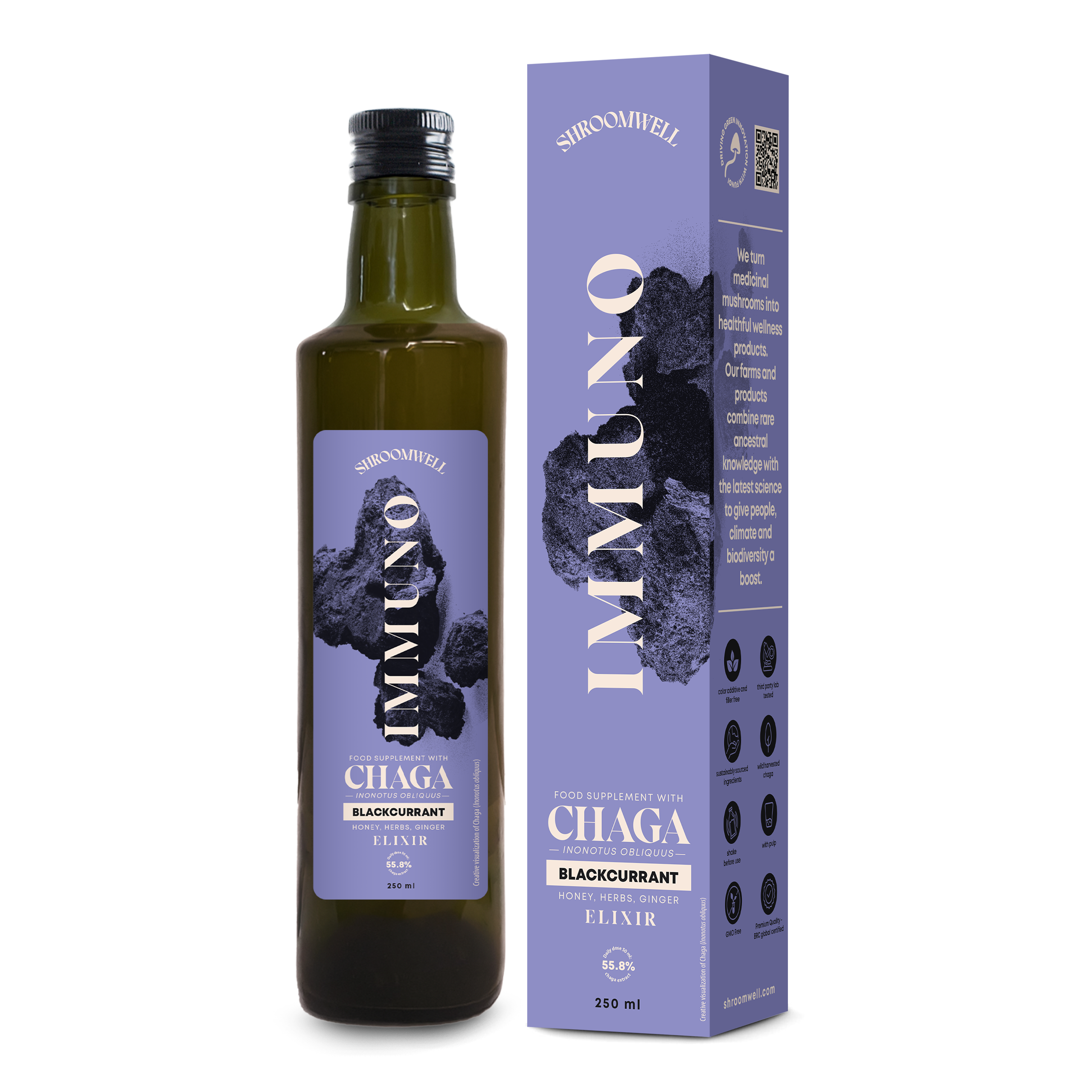Shroomwell IMMUNO eliksiir chaga ja mustsõstraga