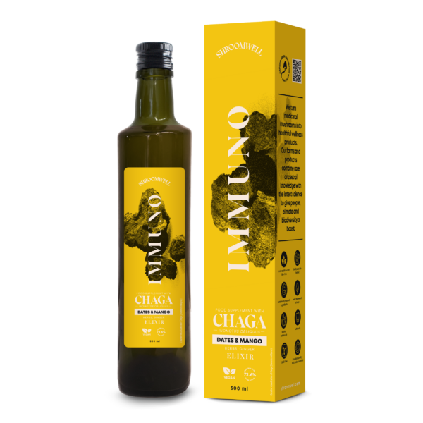 Shroomwell IMMUNO eliksiir chaga, datli ja mangoga 500ml